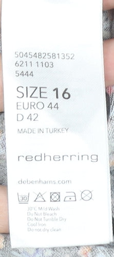 Red Herring Women’s Multicoloured Floral Shift Dress Size 16