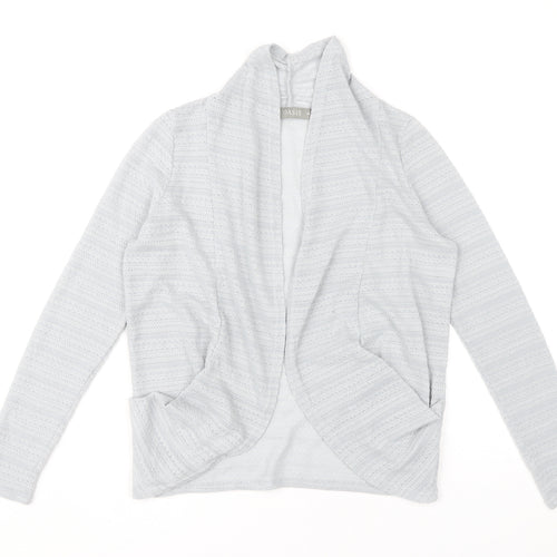 Oasis Womens Grey XS Cardigan Open Knit Lightweight Long Sleeve