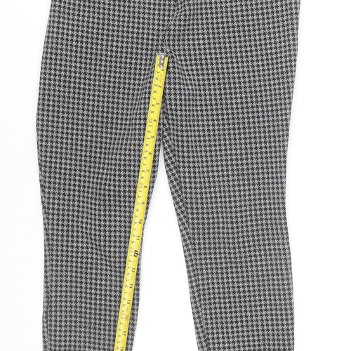 Papaya Women Grey Houndstooth Leggings Size 12 Stretch Comfort