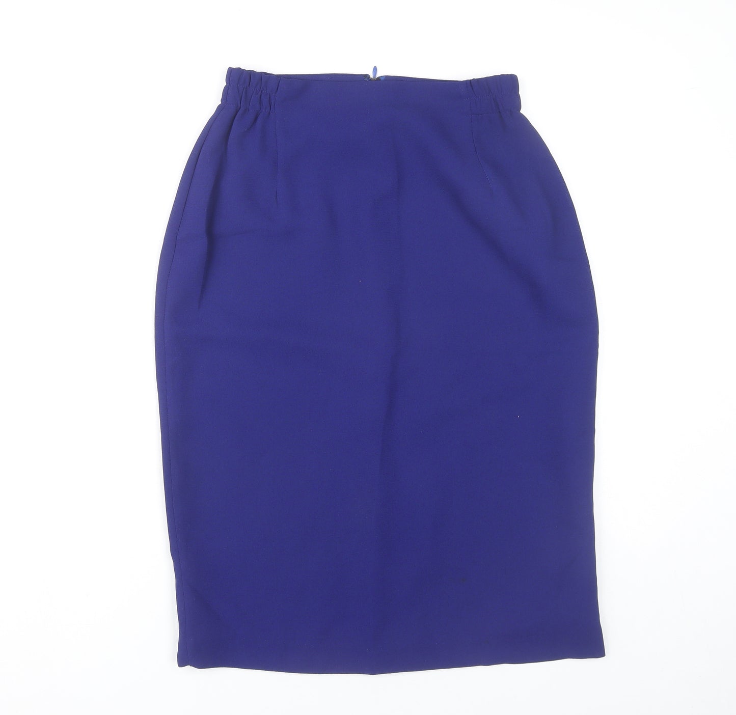 Official Womens Blue Size 12 Pencil Skirt Knee Length Workwear