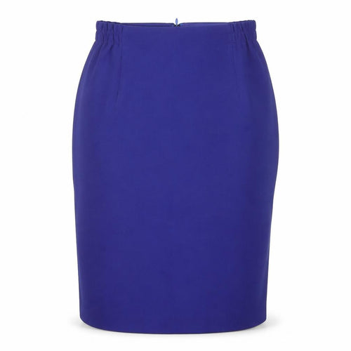 Official Womens Blue Size 12 Pencil Skirt Knee Length Workwear