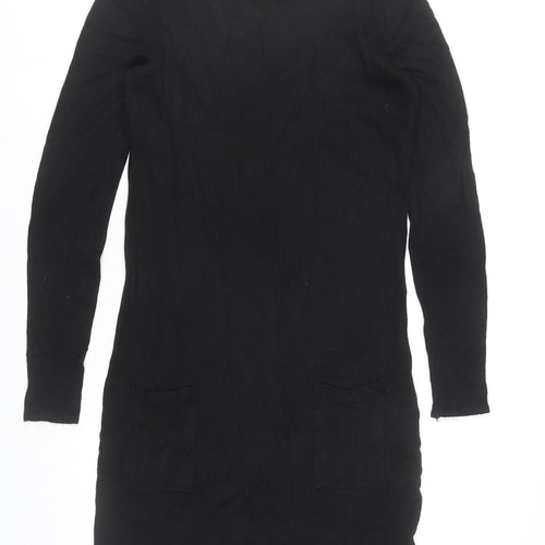 Esmara Women Black Shift Dress Size 10-12 Scoop Neck Long Sleeve