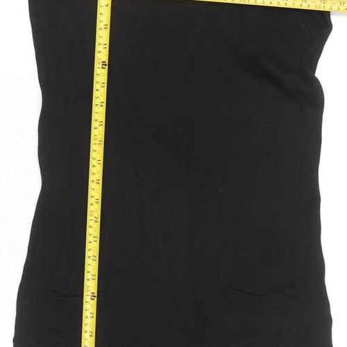 Esmara Women Black Shift Dress Size 10-12 Scoop Neck Long Sleeve