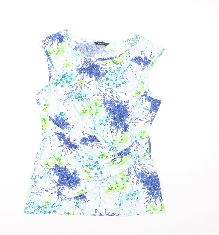 Roman Women’s Multicoloured Floral Tunic Blouse Size 10 Sleeveless