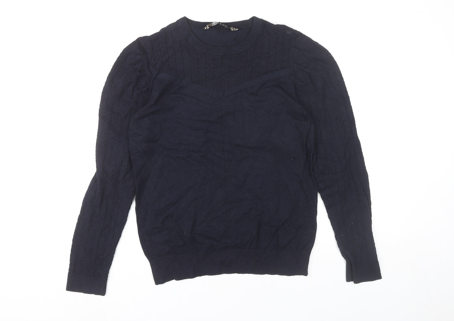 Principles by Ben de Lisi Womens Blue Size 12 Crew Neck Knit Jumper