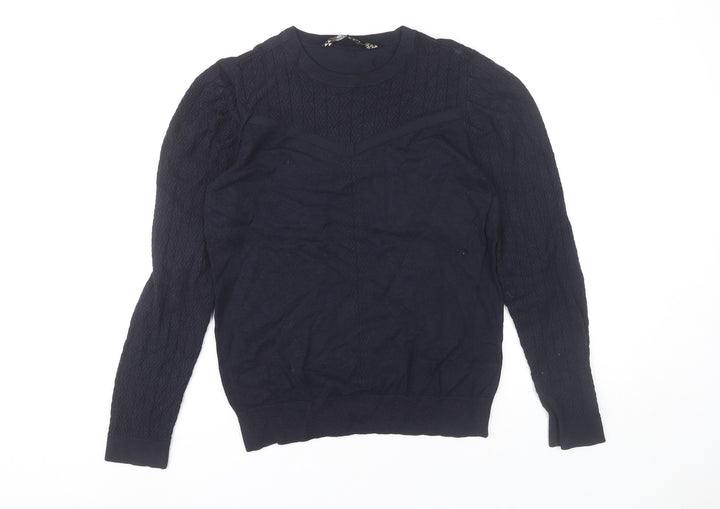Principles by Ben de Lisi Womens Blue Size 12 Crew Neck Knit Jumper