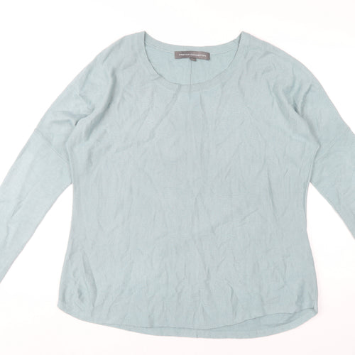 French Connection Womens Blue Jumper L Pullover Round Neck Long Sleeve