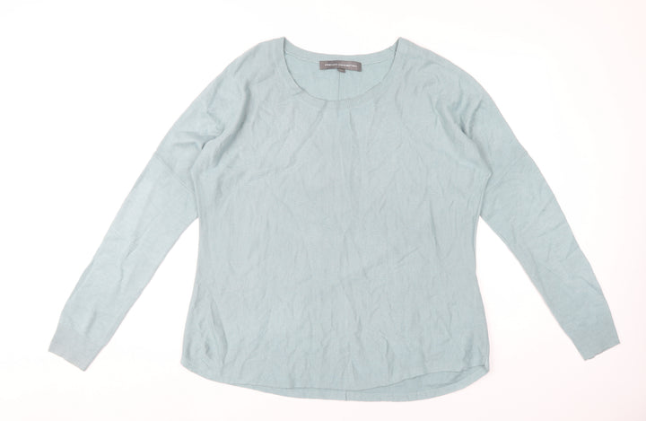 French Connection Womens Blue Jumper L Pullover Round Neck Long Sleeve