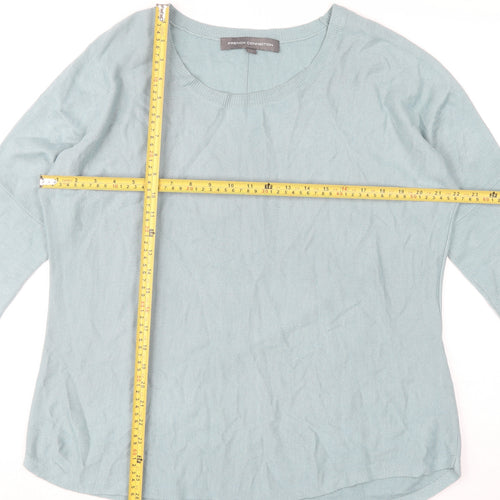 French Connection Womens Blue Jumper L Pullover Round Neck Long Sleeve