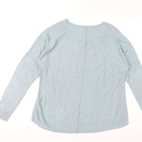 French Connection Womens Blue Jumper L Pullover Round Neck Long Sleeve