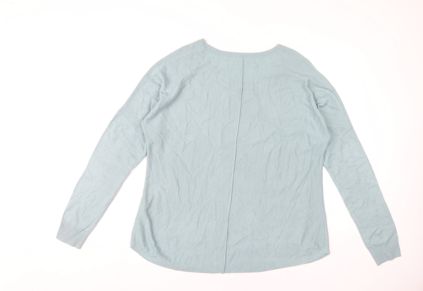 French Connection Womens Blue Jumper L Pullover Round Neck Long Sleeve