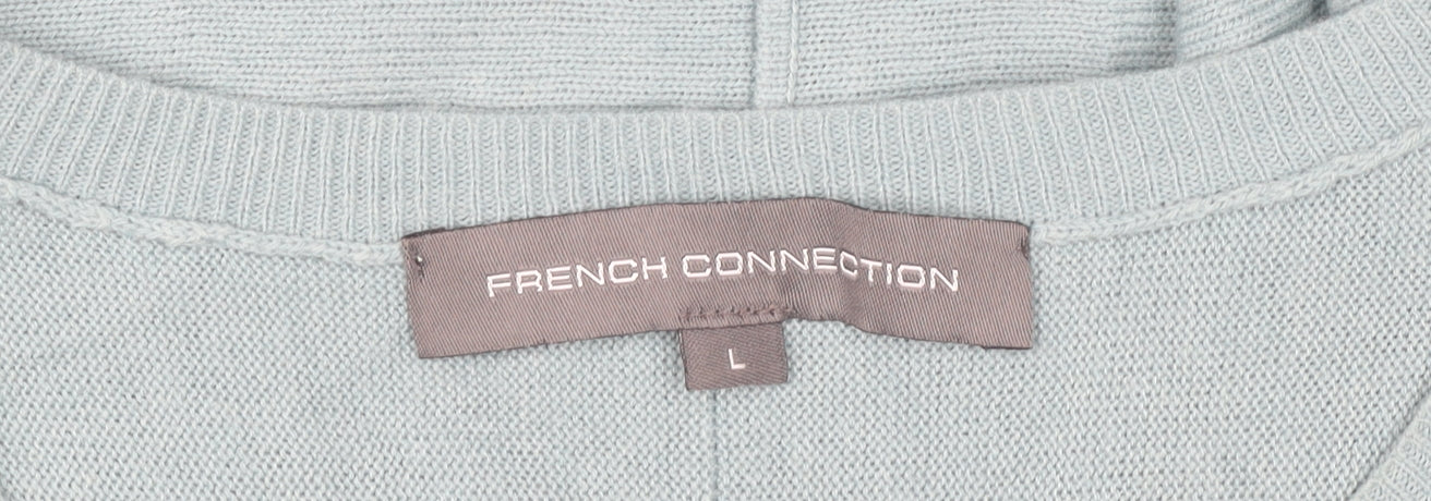 French Connection Womens Blue Jumper L Pullover Round Neck Long Sleeve