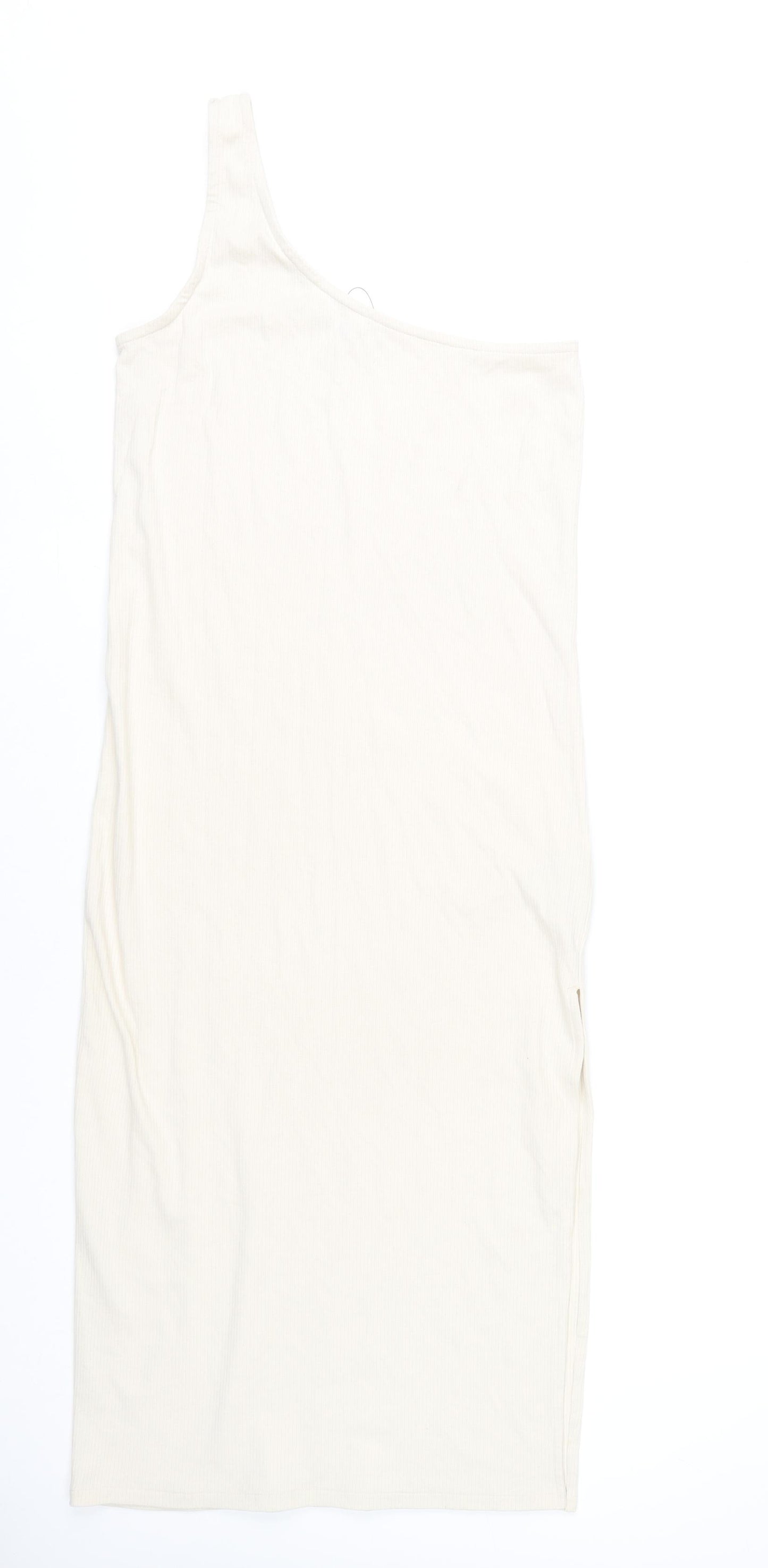 Marks and Spencer Women’s Ivory Size 14 Bodycon One Shoulder Dress