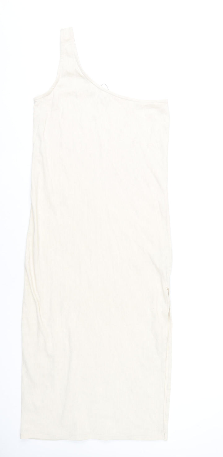Marks and Spencer Women’s Ivory Size 14 Bodycon One Shoulder Dress