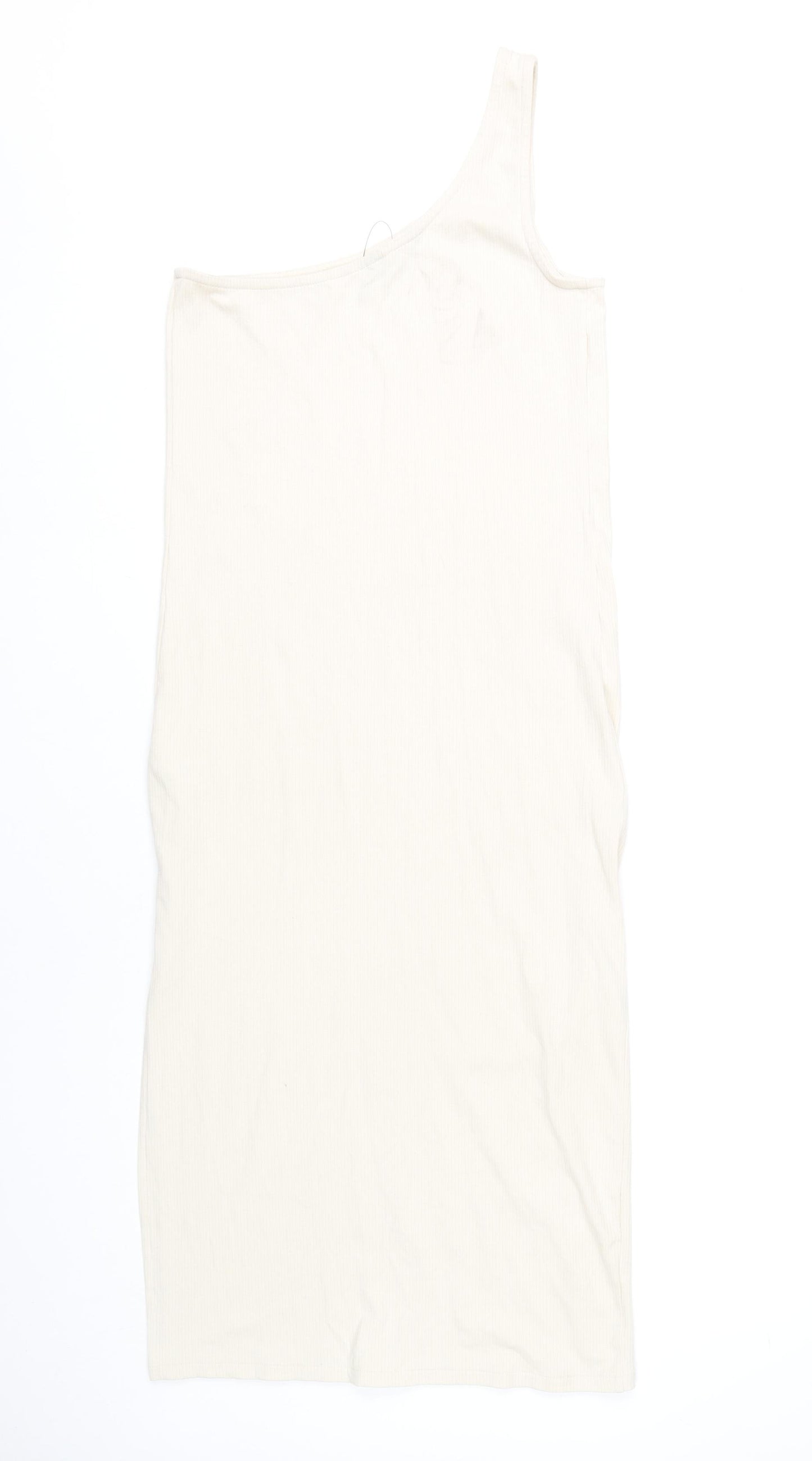 Marks and Spencer Women’s Ivory Size 14 Bodycon One Shoulder Dress
