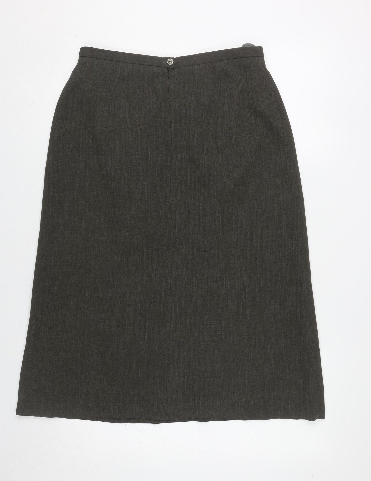 Bianca Womens Brown Size 12 Straight Pencil Skirt Work Business