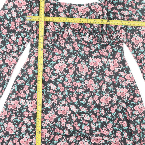River Island Women’s Multicoloured Floral Mini A-Line Dress UK 10