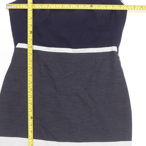 Phase Eight Women’s Blue White Grey Sheath Dress Size 12