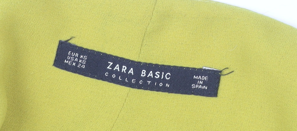 Zara Women’s Yellow XS Asymmetric Wrap Midi Skirt