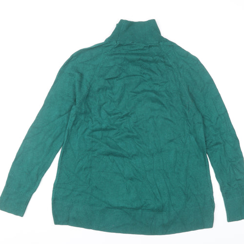 LOFT Women’s Green Mock Neck Pullover Jumper Size M Long Sleeve Knit