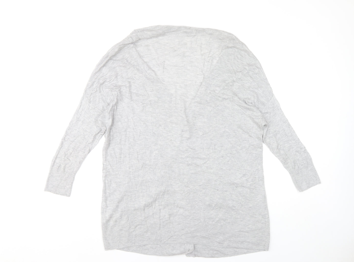French Connection Women’s Grey M Cardigan V-Neck Long Sleeve Knit