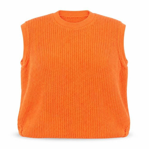 I Saw It First Womens Orange Sleeveless Knit Vest Jumper Size S