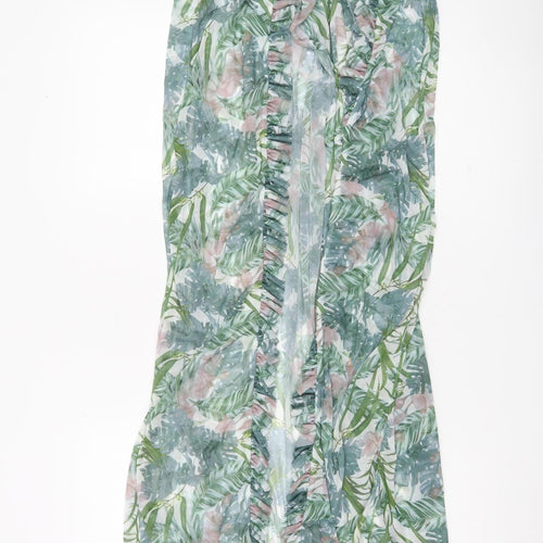 PrettyLittleThing Womens Tropical Wrap Maxi Skirt UK 6 Multicoloured
