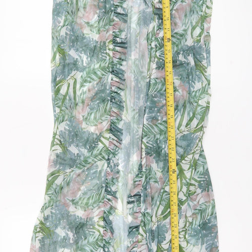 PrettyLittleThing Womens Tropical Wrap Maxi Skirt UK 6 Multicoloured