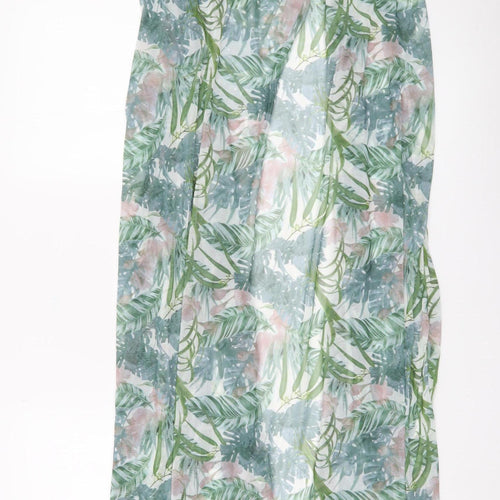 PrettyLittleThing Womens Tropical Wrap Maxi Skirt UK 6 Multicoloured