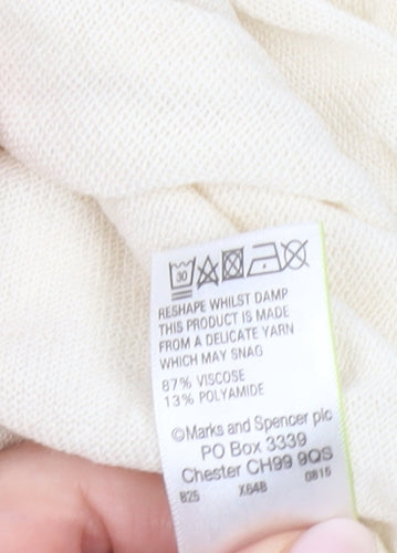 Marks and Spencer Women’s Ivory Knit Cardigan Size 14