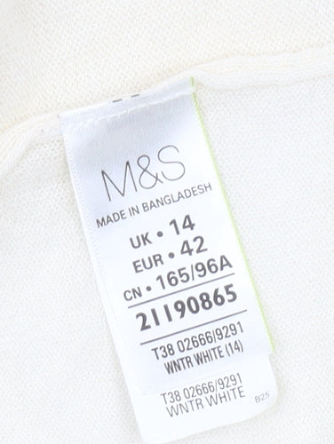 Marks and Spencer Women’s Ivory Knit Cardigan Size 14