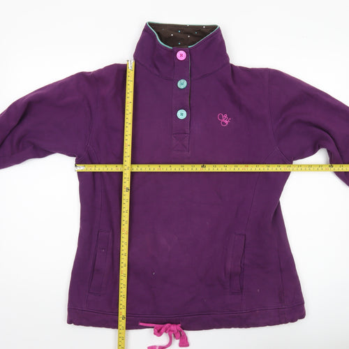 Sherwood Forest Womens Purple Henley Sweatshirt Size 18 Cotton Blend