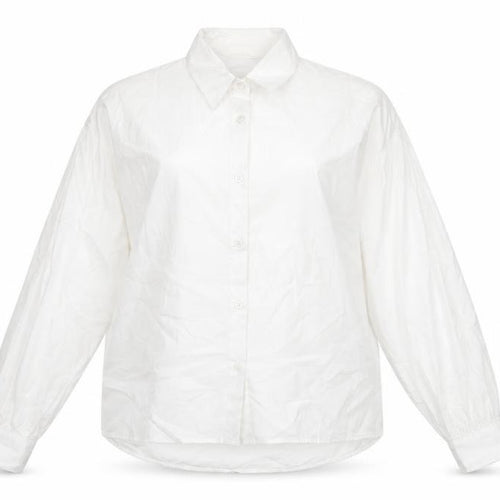 ANYDAY Women’s White Cotton Button-Up Long Sleeve Shirt L