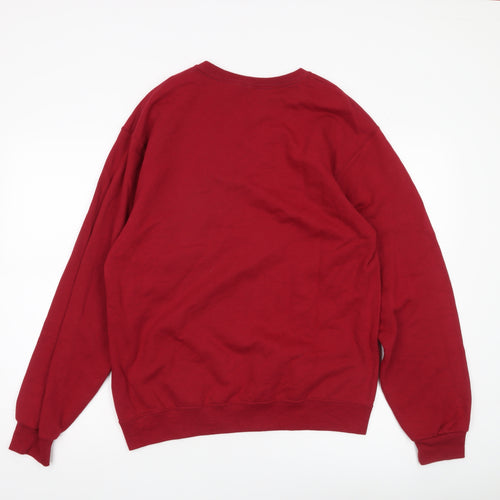 WWE Men’s Red Christmas Graphic Pullover Sweatshirt Size M