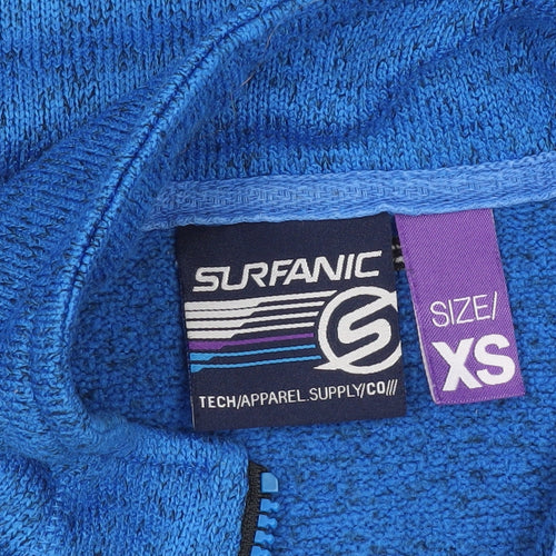 Surfanic Men’s XS Blue 1/4 Zip Fleece Sweatshirt Outdoor Wear