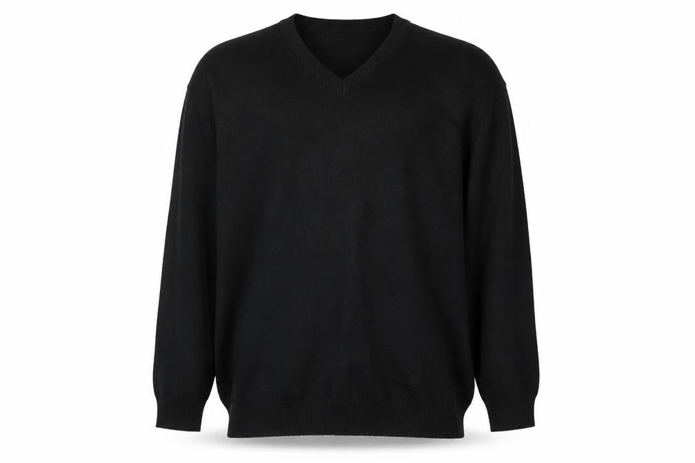 Front view of Capsule Men’s Black 2XL V-Neck jumper Knitwear
