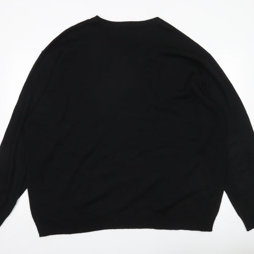 Capsule Men’s Black 2XL V-Neck Pullover Jumper Knitwear