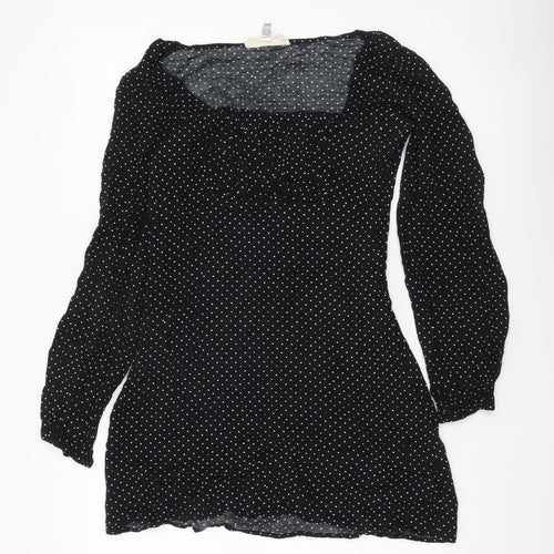 Urban Renewal Women’s Black Polka Dot Bodycon Dress Size M