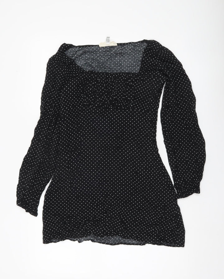 Urban Renewal Women’s Black Polka Dot Bodycon Dress Size M