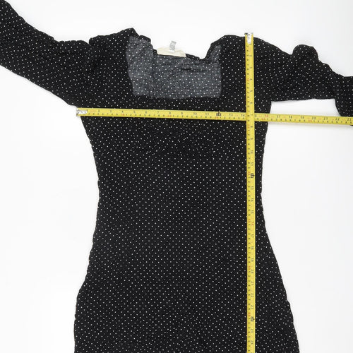 Urban Renewal Women’s Black Polka Dot Bodycon Dress Size M