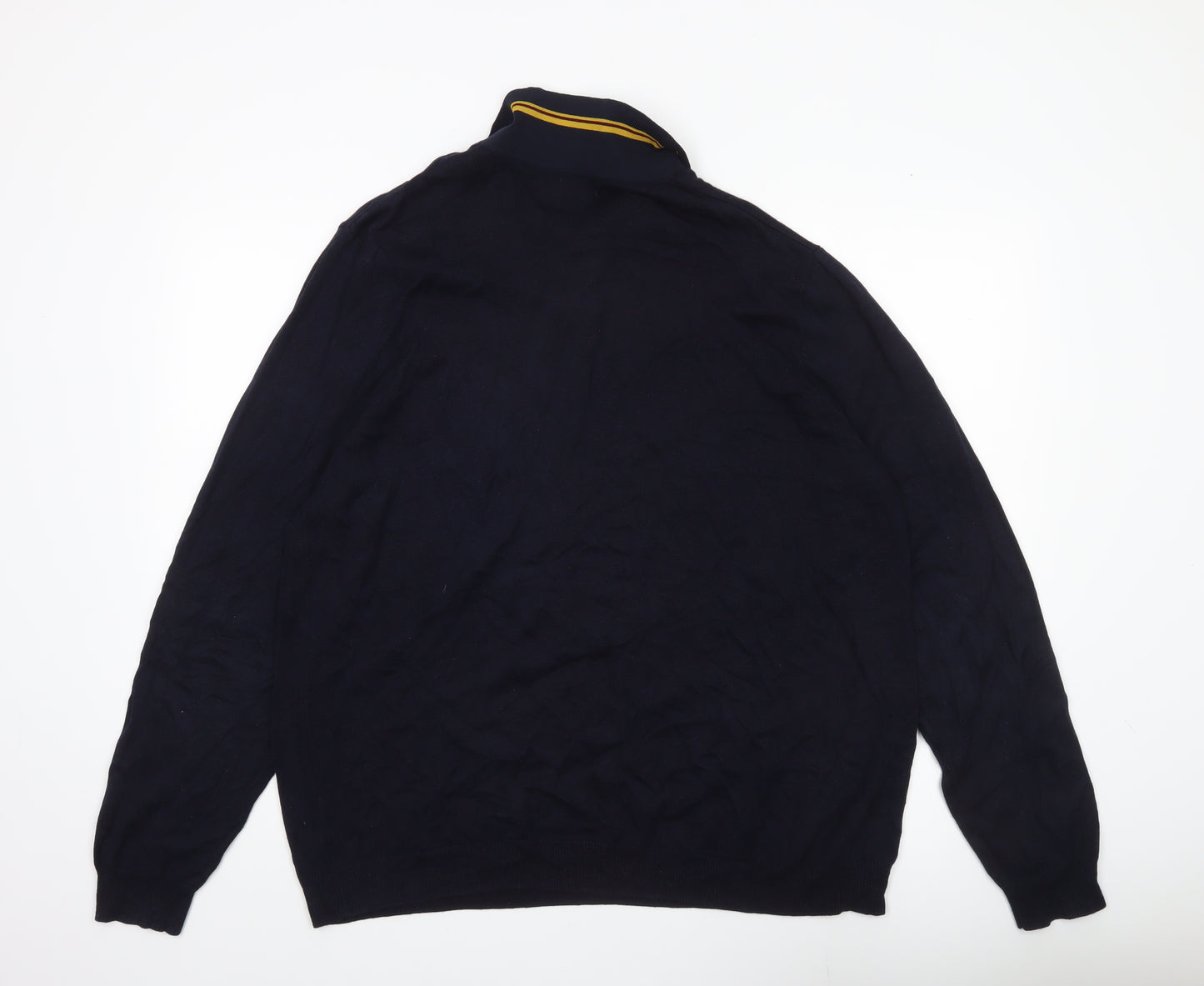 River Island Men’s Blue 2XL Collared Pullover Jumper Long Sleeve