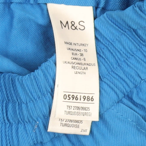 Marks and Spencer Womens Blue Size 10 Jogger Trousers
