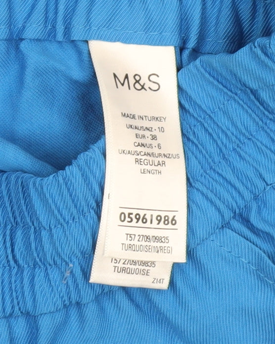 Marks and Spencer Womens Blue Size 10 Jogger Trousers