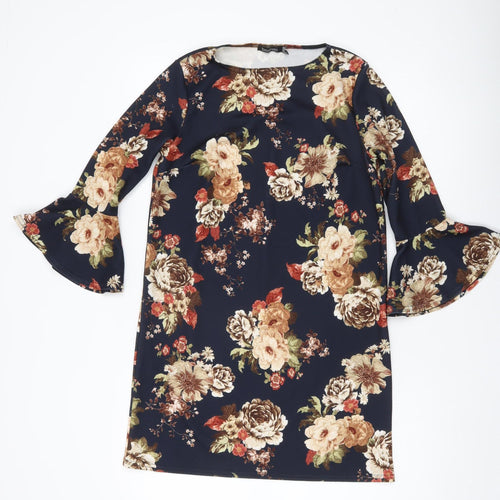Boohoo Women’s Multicoloured Floral Shift Dress UK 10