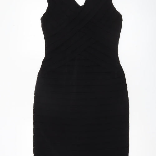 Principles Women’s Black Size 10 Bodycon Knee Length Sleeveless Dress