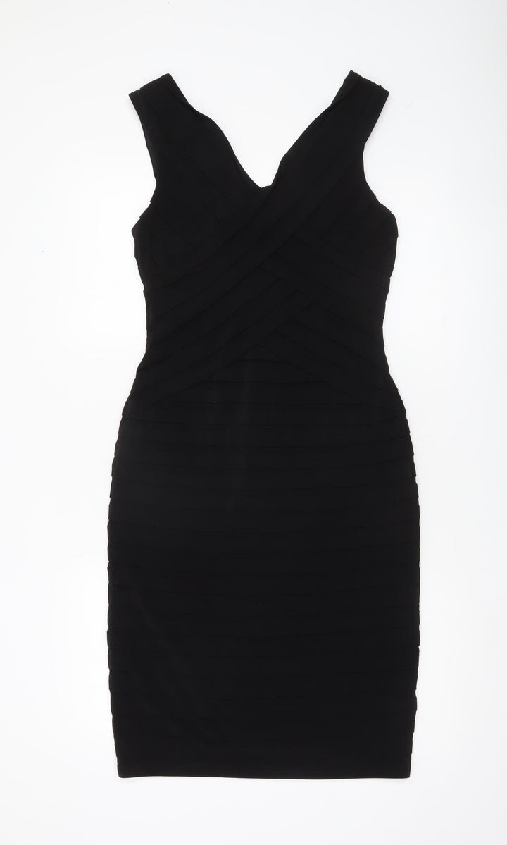Principles Women’s Black Size 10 Bodycon Knee Length Sleeveless Dress