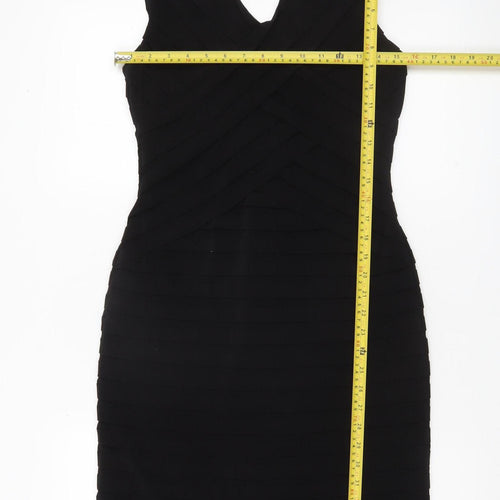 Principles Women’s Black Size 10 Bodycon Knee Length Sleeveless Dress