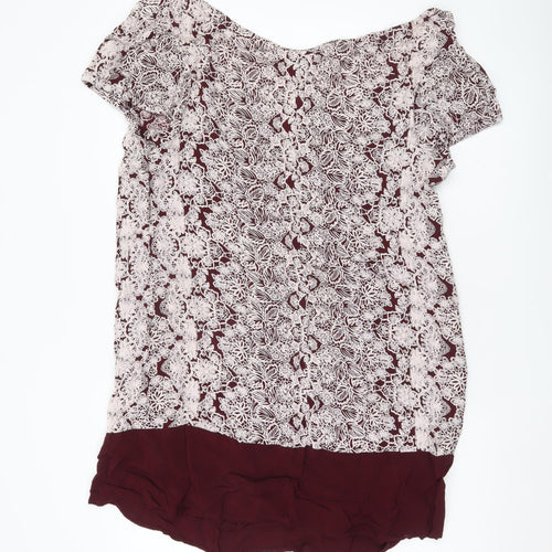 Yours Womens Plus Size 18 Multicoloured Floral Tunic Blouse