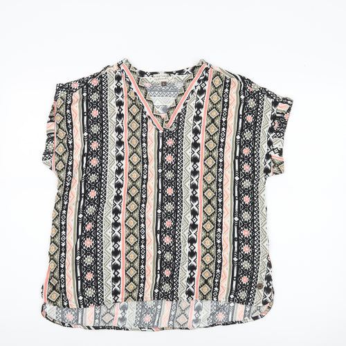 Eight2Nine Women’s Multicoloured Viscose Blouse L Boho Tunic