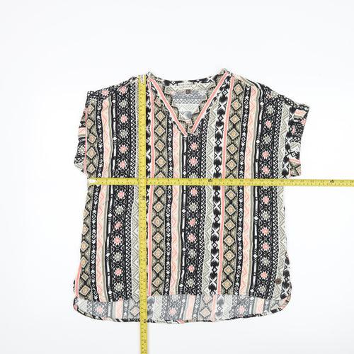 Eight2Nine Women’s Multicoloured Viscose Blouse L Boho Tunic